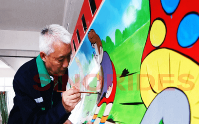 Sinorides backyard roller coaster Painting